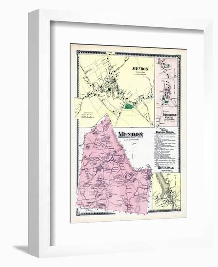 1870, Mendon, Mendon Town, Northbridge Center, Rockdale, Massachusetts, United States-null-Framed Giclee Print