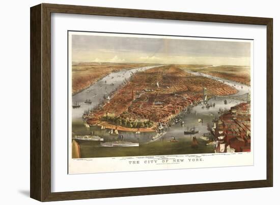 1870 NYC Map-N. Harbick-Framed Art Print