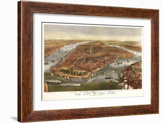 1870 NYC Map-N. Harbick-Framed Art Print