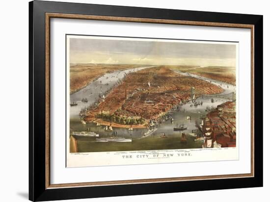 1870 NYC Map-N. Harbick-Framed Art Print