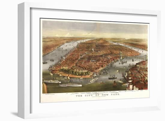 1870 NYC Map-N. Harbick-Framed Art Print