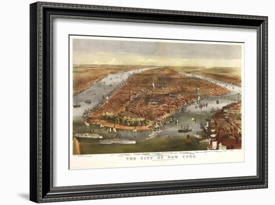 1870 NYC Map-N. Harbick-Framed Art Print