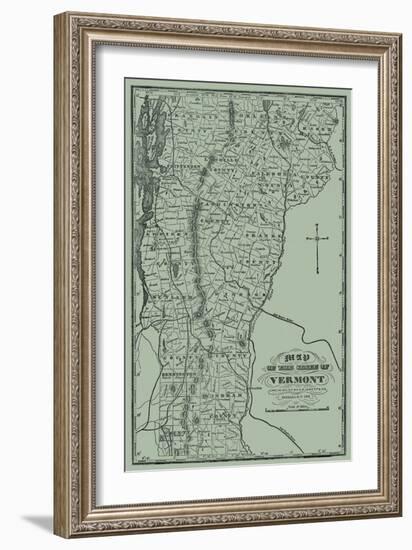 1870, Vermont State Map 1859, Vermont, United States-null-Framed Giclee Print