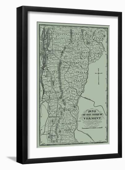 1870, Vermont State Map 1859, Vermont, United States-null-Framed Giclee Print