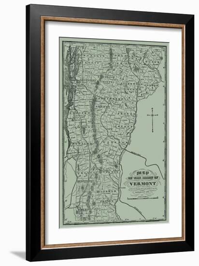 1870, Vermont State Map 1859, Vermont, United States-null-Framed Giclee Print