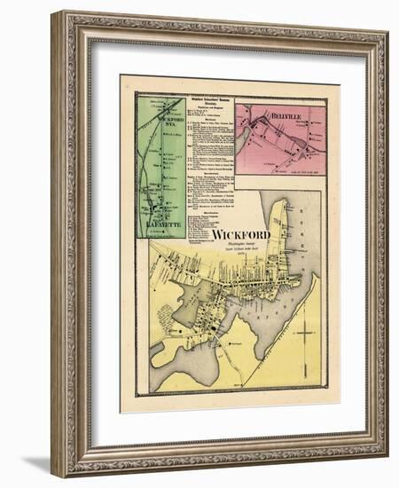 1870, Wickford, Wickford Station, LaFayette, Bellville, Rhode Island, United States-null-Framed Premium Giclee Print