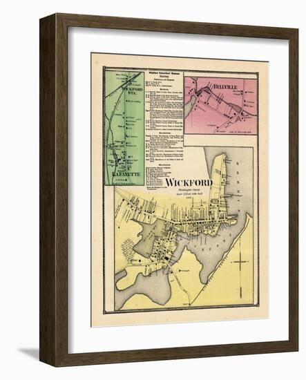 1870, Wickford, Wickford Station, LaFayette, Bellville, Rhode Island, United States-null-Framed Premium Giclee Print