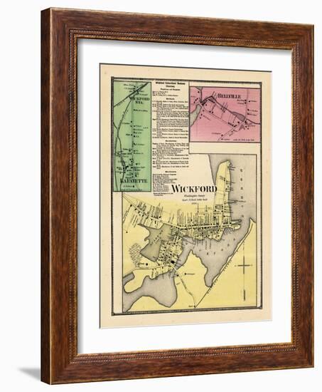 1870, Wickford, Wickford Station, LaFayette, Bellville, Rhode Island, United States-null-Framed Premium Giclee Print