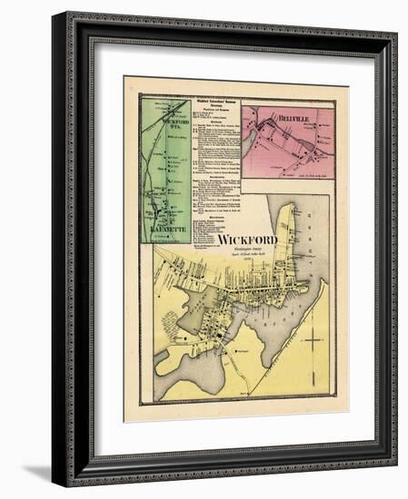 1870, Wickford, Wickford Station, LaFayette, Bellville, Rhode Island, United States-null-Framed Premium Giclee Print