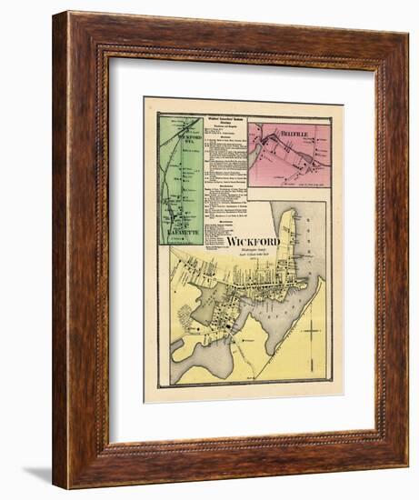 1870, Wickford, Wickford Station, LaFayette, Bellville, Rhode Island, United States-null-Framed Giclee Print