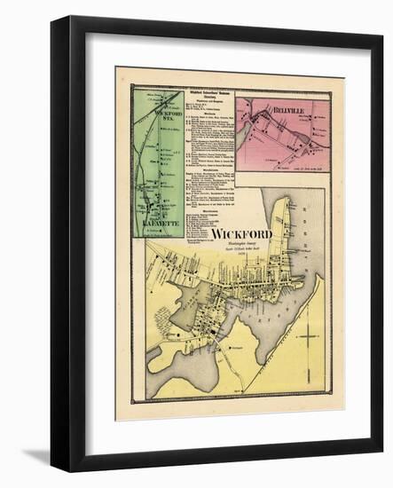 1870, Wickford, Wickford Station, LaFayette, Bellville, Rhode Island, United States-null-Framed Giclee Print