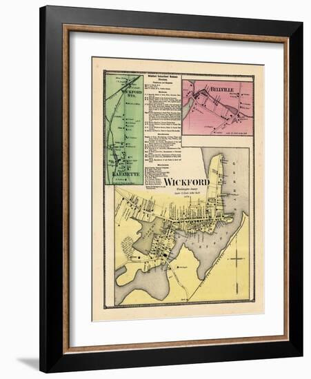 1870, Wickford, Wickford Station, LaFayette, Bellville, Rhode Island, United States-null-Framed Giclee Print