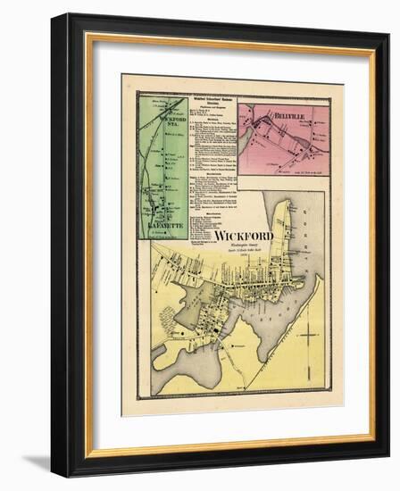 1870, Wickford, Wickford Station, LaFayette, Bellville, Rhode Island, United States-null-Framed Giclee Print