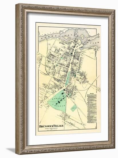 1871, Brunswick Village, Maine, United States-null-Framed Giclee Print