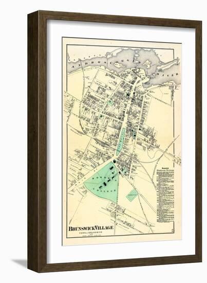 1871, Brunswick Village, Maine, United States-null-Framed Giclee Print