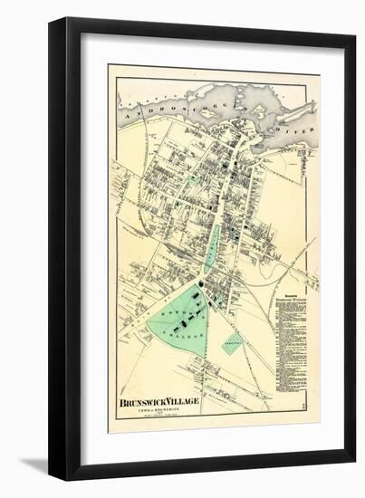 1871, Brunswick Village, Maine, United States-null-Framed Giclee Print