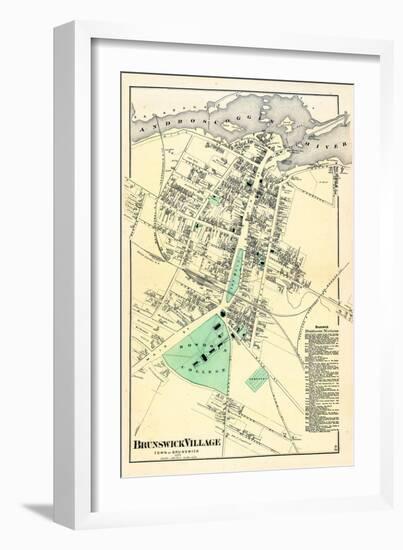 1871, Brunswick Village, Maine, United States-null-Framed Giclee Print