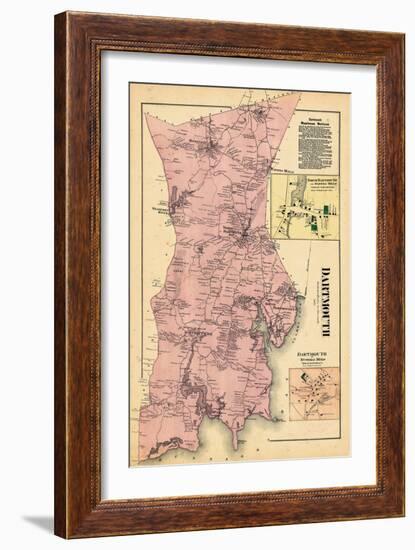 1871, Dartmouth, Smith Mills Town, Russells Mills Town, Massachusetts, United States-null-Framed Giclee Print