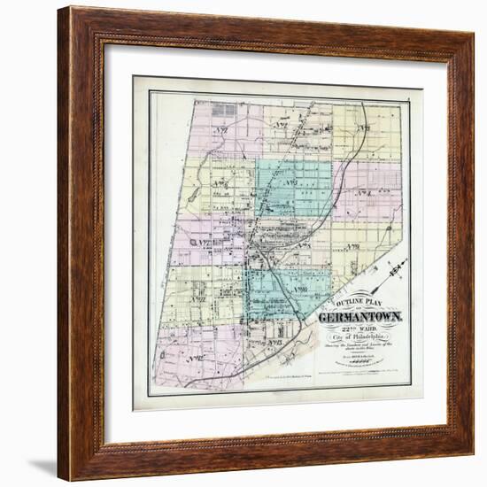 1871, Philadelphia Ward 22, Germantown, Pennsylvania, United States-null-Framed Giclee Print