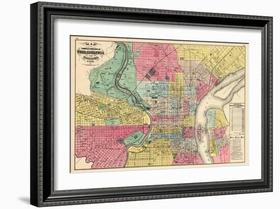 1872, Philadelphia and Camden, Pennsylvania, United States-null-Framed Giclee Print