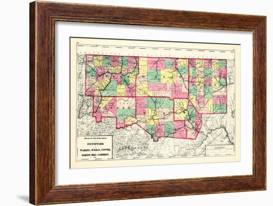 1872, Warren, McKean, Potter, Forest, Elk and Cameron Counties, Pennsylvania, United States-null-Framed Giclee Print