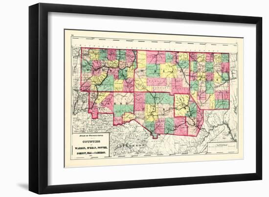 1872, Warren, McKean, Potter, Forest, Elk and Cameron Counties, Pennsylvania, United States-null-Framed Giclee Print