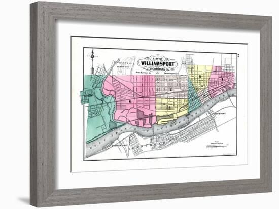 1872, Williamsport City, Pennsylvania, United States-null-Framed Giclee Print