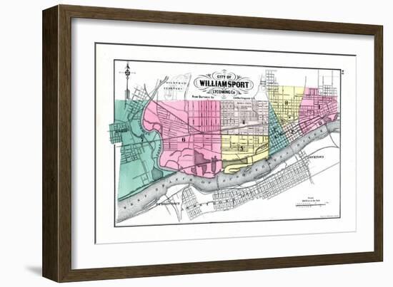 1872, Williamsport City, Pennsylvania, United States-null-Framed Giclee Print