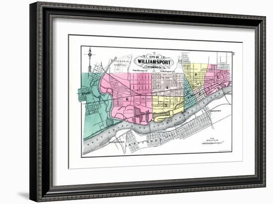 1872, Williamsport City, Pennsylvania, United States-null-Framed Giclee Print