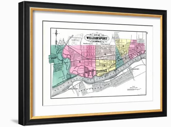 1872, Williamsport City, Pennsylvania, United States-null-Framed Giclee Print