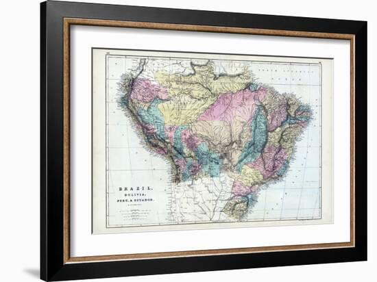 1873, Brazil, Bolivia, Peru, Ecuador-null-Framed Giclee Print