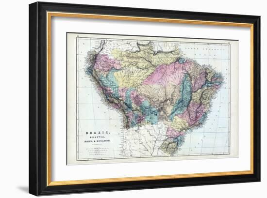 1873, Brazil, Bolivia, Peru, Ecuador-null-Framed Giclee Print