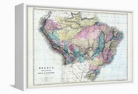 1873, Brazil, Bolivia, Peru, Ecuador-null-Framed Premier Image Canvas