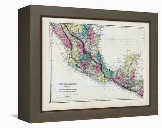 1873, Central America - Mexico, Guatemala, Honduras, San Salvador, Nicaragua-null-Framed Premier Image Canvas