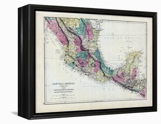 1873, Central America - Mexico, Guatemala, Honduras, San Salvador, Nicaragua-null-Framed Premier Image Canvas