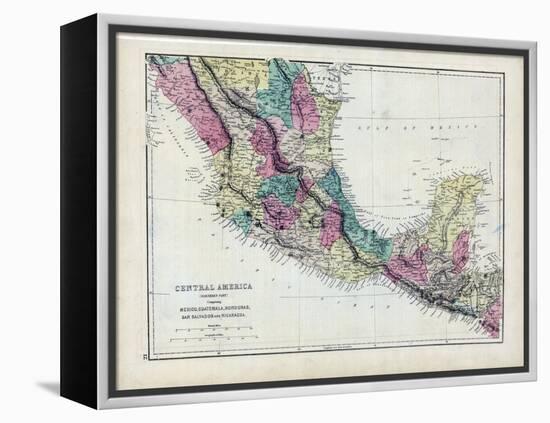 1873, Central America - Mexico, Guatemala, Honduras, San Salvador, Nicaragua-null-Framed Premier Image Canvas