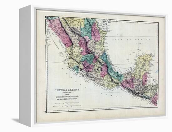 1873, Central America - Mexico, Guatemala, Honduras, San Salvador, Nicaragua-null-Framed Premier Image Canvas