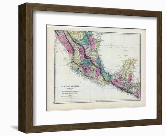 1873, Central America - Mexico, Guatemala, Honduras, San Salvador, Nicaragua-null-Framed Giclee Print