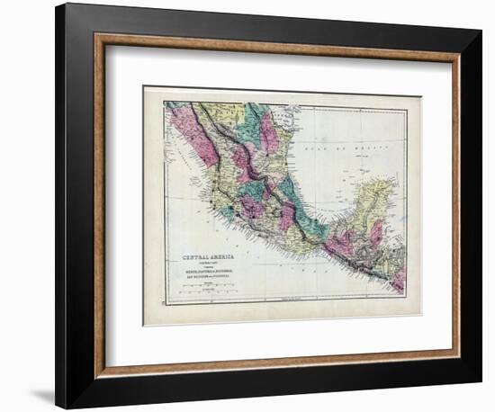 1873, Central America - Mexico, Guatemala, Honduras, San Salvador, Nicaragua-null-Framed Giclee Print