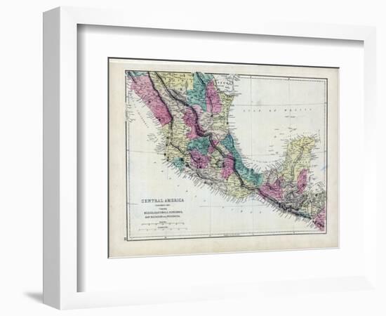 1873, Central America - Mexico, Guatemala, Honduras, San Salvador, Nicaragua-null-Framed Giclee Print