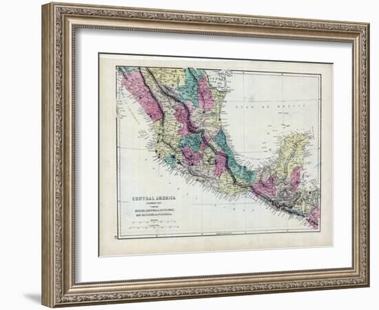 1873, Central America - Mexico, Guatemala, Honduras, San Salvador, Nicaragua-null-Framed Giclee Print