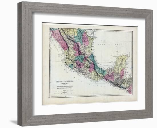 1873, Central America - Mexico, Guatemala, Honduras, San Salvador, Nicaragua-null-Framed Giclee Print