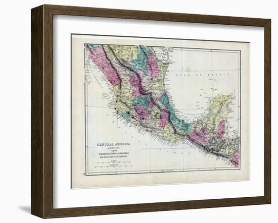 1873, Central America - Mexico, Guatemala, Honduras, San Salvador, Nicaragua-null-Framed Giclee Print