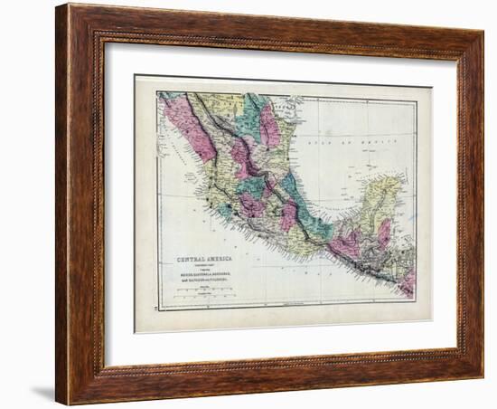 1873, Central America - Mexico, Guatemala, Honduras, San Salvador, Nicaragua-null-Framed Giclee Print