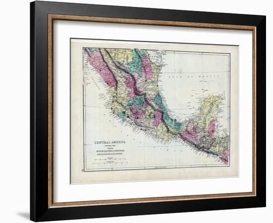 1873, Central America - Mexico, Guatemala, Honduras, San Salvador, Nicaragua-null-Framed Giclee Print