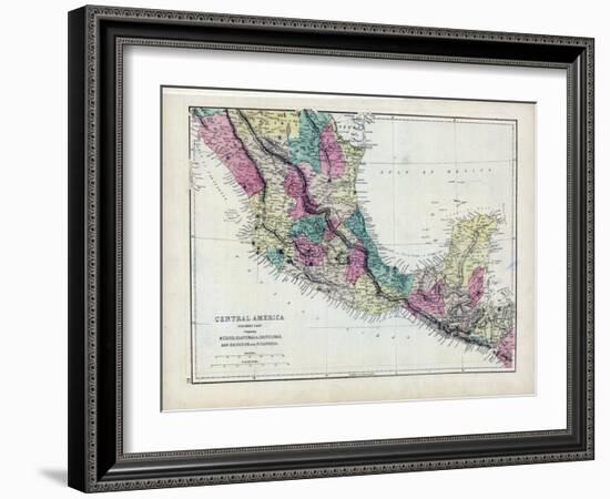 1873, Central America - Mexico, Guatemala, Honduras, San Salvador, Nicaragua-null-Framed Giclee Print