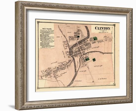 1873, Clinton, New Jersey, United States-null-Framed Giclee Print