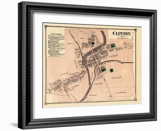 1873, Clinton, New Jersey, United States-null-Framed Giclee Print