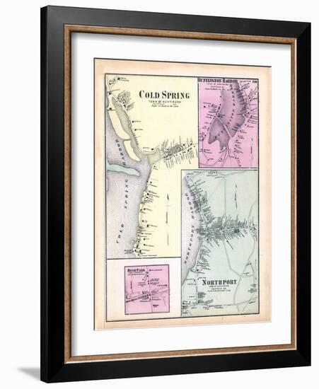 1873, Cold Spring Town Huntington Harbor Deer Park Town Northport Town, New York, United Stat-null-Framed Giclee Print