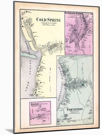 1873, Cold Spring Town Huntington Harbor Deer Park Town Northport Town, New York, United Stat-null-Mounted Giclee Print